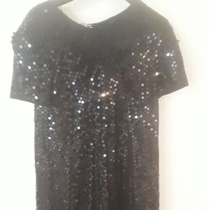 Vintage Liz Claiborne black sequined dress